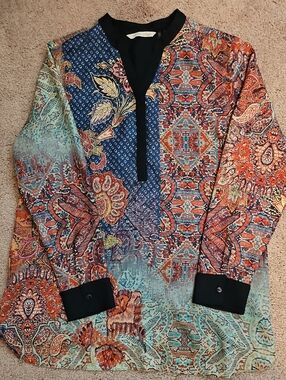 Soft Surroundings Autumn Haze Agra tunic top sz PM